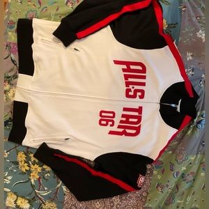 Reebok All-Star Game Jacket. 2006 warm-up track jacket, white/black arm trim.